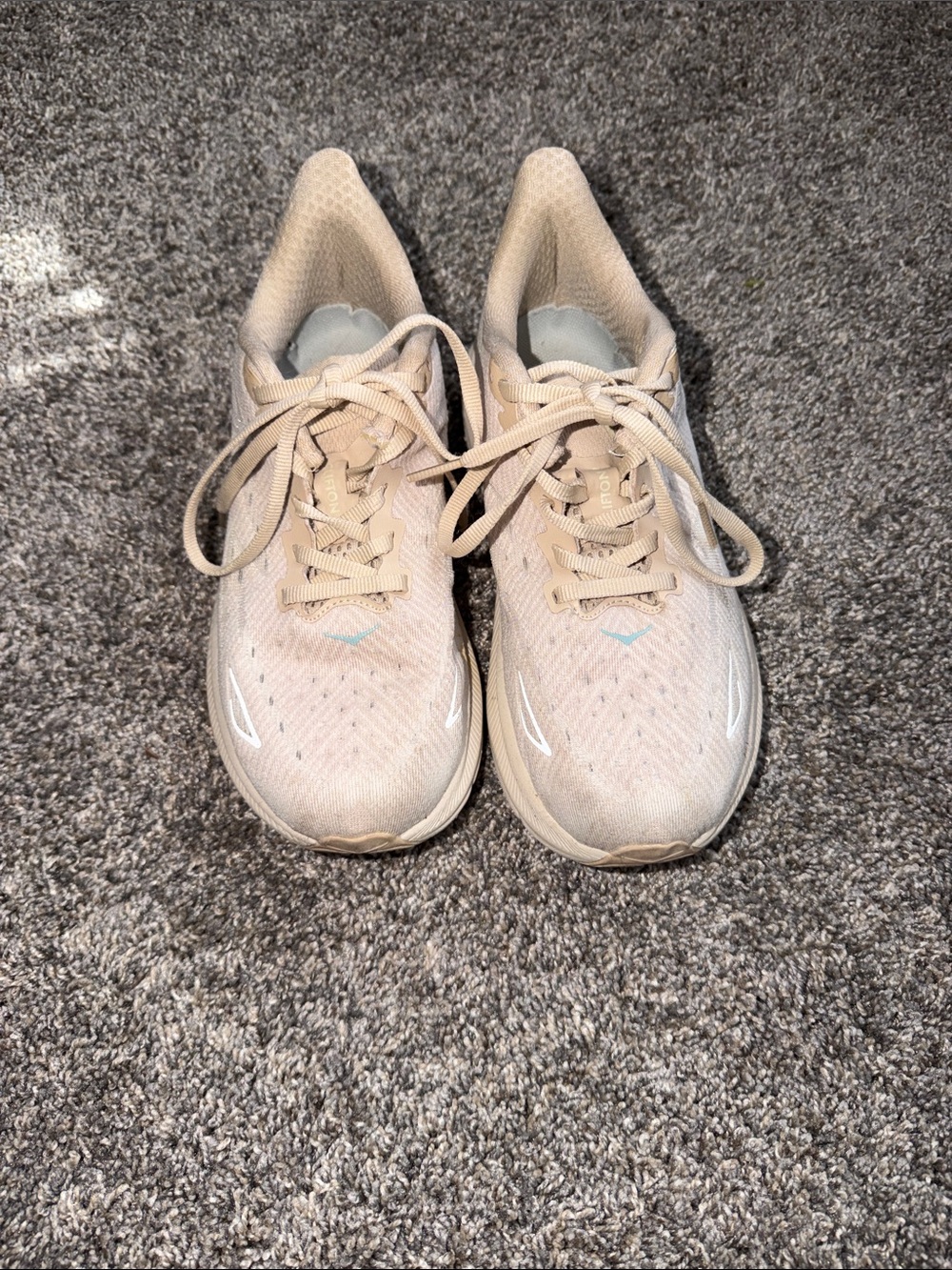 Hoka Women's Beige Athletic Running Shoes-Sz 6